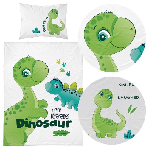 Komplet pościeli bawełnianej  Dinosaur 90x120