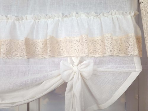 ROLETA SHABBY CHIC KORONKA MLECZNA BIEL ECRU